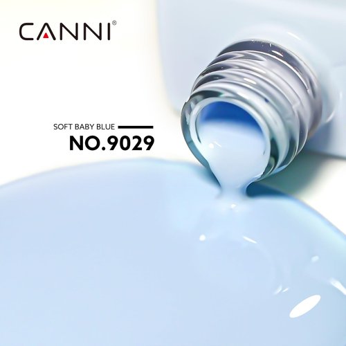 CANNI Light Blue Gel Nail Polish, 1Pcs Baby Blue Gel Polish Pastel Blue Color Nail Polish Gel High Gloss Soak Off U V Gel Nail French Nail Manicure Salon DIY