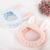 NT-ling 2 PACK Wash Headband, Bunny SPA Skin Care Hairlace, Soft Facial Headband Head Wrap,Rabbit Ear Makeup Washing Face Shower Bath Bands Hair Accessories,Easter Cosplay Costume (Blue+Pink)