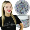 Stunt Trainer Cheer Glitter Face Body Makeup Peel Off Gel Chunky Holographic 15 Colors 1.6oz Vegan Cruelty Free Nontoxic Cheerleader Cheerleading Makeup
