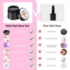Gellen Gel Nail Kit Easy Nail Extension Set, 240Pcs Pre-Shaped Medium Almond Soft Gel Nail Tips 15g Solid Nail Glue Gel for Press On Nails Acrylic Nails Mini LED Nail Lamp Home DIY Manicure Gift