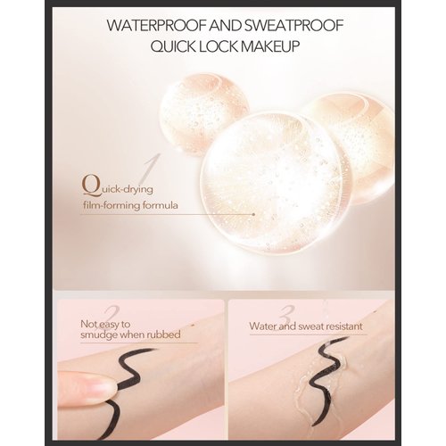 3 Pcs Matte Black Waterproof Smudge-proof Gel Eyeliner Pencil, Fade-Proof Eyeliner Pen Easy-to-Sharpen Pencil, Cat Eye/Smoky Eye Makeup Pen, Waterline Gel Eye Liner, Makeup Gift Set for Women