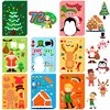LINAYE 72 Sheets Christmas Stickers Crafts for Kids Toddlers, 8 Styles Make Your Own Christmas Stickers Goodie Treat Bag Stuffers Christmas Game Activities for Kids Toddlers Christmas Party Favors