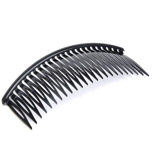 12 Pcs Black Plastic Side Hair Combs with 24 Teeth Hair Comb Clip DIY Hair Accessories for Women and Girls