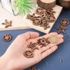 Cheriswelry 72Pcs/Box Wood Earring Making Kit with Turtle Wooden Pendants Earring Hooks Jump Rings 27mm for DIY Ocean Jewelry Making Decoration
