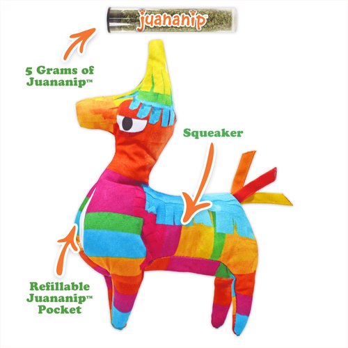 Doggijuana | Get The Pawty Started - Interactive Dog Toy with Juananip Refill | Refillable Dog Toy for Engaging Play and Natural Calming (Llama Party Pinata)