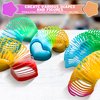 DIMROM 25Pcs Spring Rainbow Party Favor - Goodie Bags Stuffers Mini Party Favors Sensory Rainbow Toy Spring - Bulk Toys Small Toys Stress Relief Items