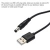 MECCANIXITY USB to DC Power Cable 0.3 M USB to DC 5.5mm x 2.1mm 5v Power Cord Black for Mini Fan Camera Mobile Phone Tablet Devices 2 Pcs