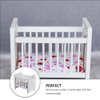 Gadpiparty Dollhouse Baby Bed, 1: 12 Miniature Dollhouse Baby Doll Crib Bed Mini House Baby Crib Cradle Model Dollhouse Furniture Accessories for Dollhouse Decorations ( White )