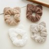 4 Pack Soft Plush Cat Ear Hair Ties - Hair Scrunchies Cat Ear Hair Bands - Cute Kawaii Elastic Scrunchies for Girls and Women - Scrunchy Hair Tie Ponytail Holder Cat Ear Scrunchies