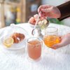 Ivolador Honey Jar, Glass Honey Pot with Dipper and Lid Glass Storage Container Dispenser for Home Kitchen Store Honey and Syrup