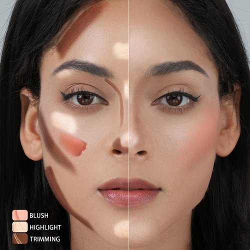 Anglicolor 3PCS,Contour Stick bronzer,Liquid Blush,Highlighter,Long Lasting Smooth Lightweight Beauty Wand Set,Vegan & Cruelty-Free (01+04+05, 3PC)