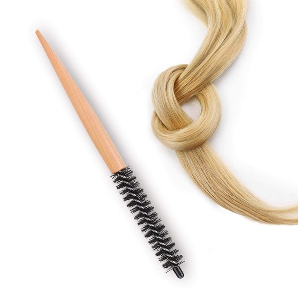 Mini Round Brush Small Round Hair Brush Hairdressing Comb Hair Curler Brush Makeup Comb Teasing Brush 20# for Blow Drying Curly Hair Styling Bangs Lifting Beard Care
