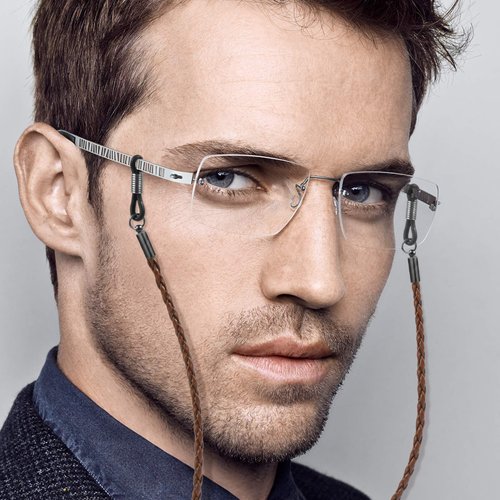 Tomorotec 4 Pack Eyeglasses Holder Strap Cord, Aphlos Eyeglass Retainer, PREMIUM LEATHER Eyeglasses String Holder Chain Necklace, Glasses Cord Lanyard (4 Colors)