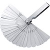 Stainless Steel Feeler Gauge Dual Marked Metric and Imperial Measuring Tool (0.04-0.63 mm, 26 Blades)