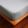 NHNHN Fitted Sheet-Deep Pockets-Soft Microfiber-Easy Care-Shrinkage and Fade Resistant-Fitted Sheets Queen Size for Girl Woman Teens Kids-Only 1 Fitted Sheet (Queen,Light Grey)