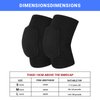 Mclako Knee Pads Knee Guards, Soft Breathable Knee Pads for Men Women Kids Knees Protective, Knee Braces for Volleyball Football Dance Yoga Tennis Running cycling Full Black(M)
