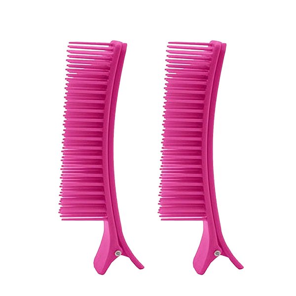 FUATY 2PCS Hair Clips for Styling Sectioning, Grip Styling Hair Parting Combs Clips for Salon Home Hair Cutting Coloring Foiling Placing Extensions