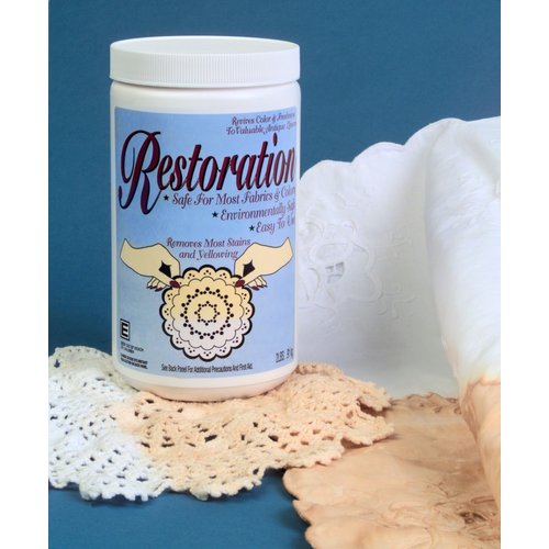 Engleside Products Restoration Hypoallergenic Powder to Clean Antique and Delicate Linens Safely 32 Ounce Tub- One