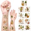 Cheerland 108 pcs Forest Animals Temporary Tattoos for Children Woodland Creatures Stickers Cute Autumn Bear Rabbit Fox Temp Tattoos for Kids Party Supplies