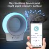 Hubble Eclipse Soother, Kids & Baby Audio Monitor, 7-Color Night Light, Speaker with Calming Music & Sleep Tracks, Baby White Noise Machine, Sleep Trainer with Wi-Fi Connectivity