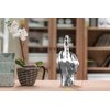 Blowind Silver Polyresin Hand Gesture Peace Sign Decor Boho Shelf Decor Accents Knick Knacks Middle Finger Practical Joke Halloween Prank Gifts (Personality)