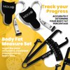 Body Tape Measure and Skinfold Caliper for Body Set - (Pack of 4) - Skin Fold Body Fat Analyzer and BMI Measurement Tool by MEDca