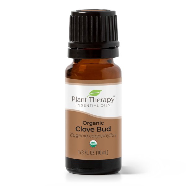 Plant Therapy Organic Clove Bud Essential Oil 100% Pure, USDA Certified Organic, Undiluted, Natural Aromatherapy, Therapeutic Grade 10 mL (⅓ oz)