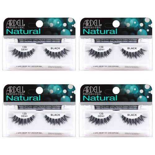 Ardell Natural Lashes False Eyelashes 120 Black (4 pack)
