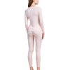Grenasasilk Womens Silk Long Underwear Mulberry Silk Long Johns Silk Thermal Underwear Sets Cold Weather Base Layer (S, Flechcolor)