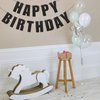 BAOBAOJOY Black Happy Birthday Banner for Birthday Party Decorations, Birthday Decor Backdrop Supplies, Happy Birthday Sign for Women, Men, Kids, and Girls or Boys' Birthday Celebrations(Black)