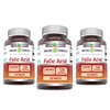 Amazing Formulas Folic Acid Supplement | 5000 Mcg | 120 Tablets | Non-GMO | Gluten Free | Made in USA (3 Pack)