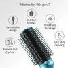 Set of 3 Navy, Blue & Pink Self Cleaning Hair Brush Comb - Detangler Brush Round Brush for Blow Out - Easy Clean Roller Hair Brushes for Women Men Birthday Gifts