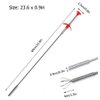 Kaxich Drain Clog Remover, 4pcs Stainless Steel Hair Catcher Clog Remover 23.6 Inch Spring Pipe Dredging Cleaning Tools Drain Relief Sewer Hair Cleaner for Kitchen Sink, Bathroom Tub, Toilet
