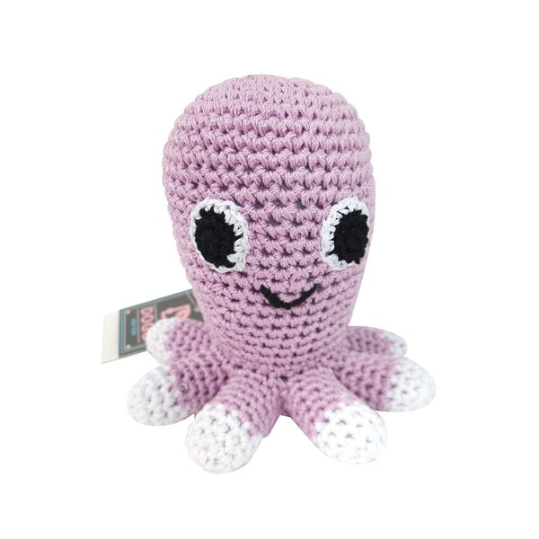 Dog Teeth Cleaning Cotton Crochet Squeaky Dog Toy for Small Dog - Octopus