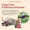 JAYU PET Red Cat Ball - Catnip Inside Cat Toy, Handmade Silvervine Ball Toys, Cat Toys for Indoor Cats, Interactive Matatabi Cat Ball Toy, Feline Kitten Toys, Cat Gifts (2.7 inch)
