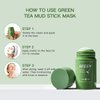 GECOMO Green Tea Stick Mask, Purifying Clay Mask, Oil Control Face Mask, Deep Clean Poresfor All Skin Types Men Women - 1 PCS