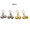 DIY Pet Bells 304 Stainless Steel Dog Bells 4 pcs Gold and Silver Bell Training Charm Pendants Jewelry for Pet Dog Cat Necklace Collar (4 Sets)