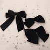 Bolonar Black Velvet Hair Bows for Women Girls 3Pcs Hair Bows Clips Black Hair Ribbon Clips Elegant Hair Accessories Gatsby Prom Hair Accessories