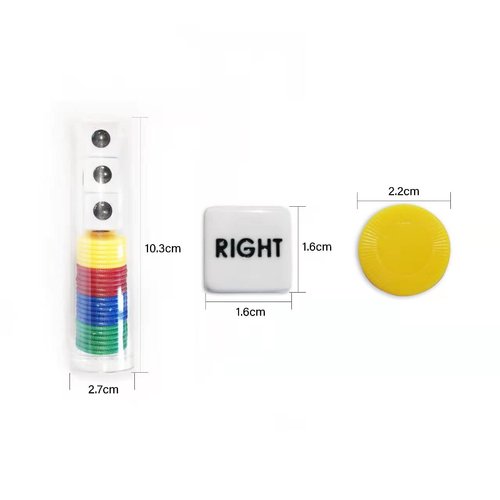 JHFY Left Right Center dice Game Prime Set Bundle- 4 Pack Assorted Colors…