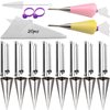 43pcs Cannoli Tubes set Stainless Steel Cream Horn Mold,Cannoli Forms Tubes Kits for Danish Pastry Lady Lock Form,Cream Roll,Croissant (43)