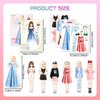 JHGCVX Magnetic Dress Up Paper Dolls for Girls Ages 4-7,Pretty Princess Game Paper Dolls Dress Up Toys,Creating Imaginative Birthday Gifts
