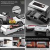 1/32 Pickup Trailer RV Model Kit, Off-Road Vehicle Alloy,Car Model Diecast Metal Toy,Truck Model Simulation Sound Light,Gifts for boy Girl. (with RV Black)