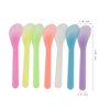 QsQueen 100 PCS Cosmetic Spatula for Makeup Face Mask Plastic Spoon Disposable Makeup Tools for Mixing and Sampling 4.88'' x 1.06" Random Color