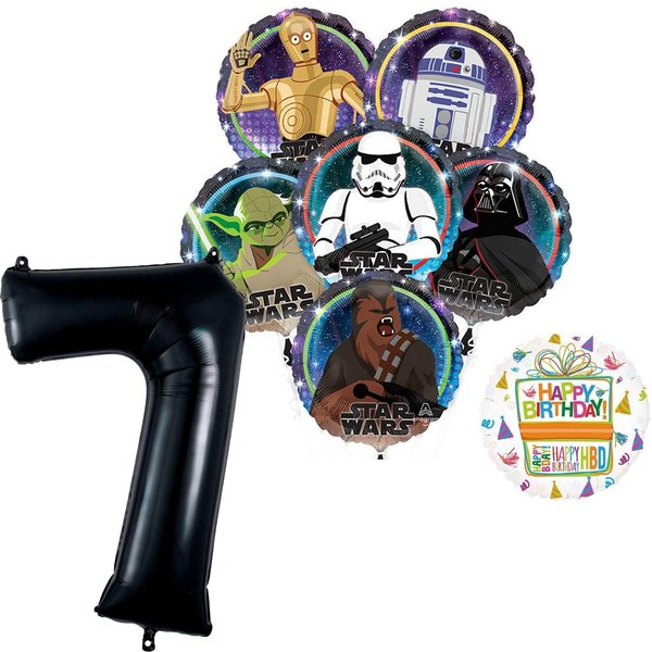 Anagram Star Wars 7th Birthday Party Supplies Balloon Bouquet Decorations