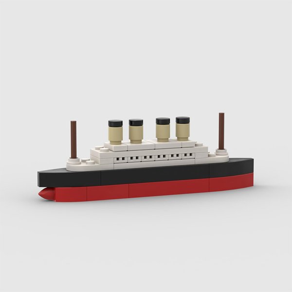 bohunono Titanic Break MOC Building Blocks,Cruise Ship Shipwreck DIY Boat Blocks Building Toys Gifts for Kids-56PCS