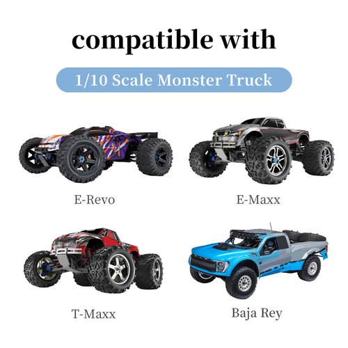 4pcs FriHobby 17mm Wheel Spacer Splined Wheel Hex Hub & Nut Compatible with Traxxas E-Revo Revo 3.3 E-Maxx T-Maxx Summit Slayer Pro 4X4 Losi Baja Rey 1/10 RC Monster Truck (Navy Blue)