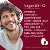 BESTVITE Vegan Vitamin D3 5000 IU + Vitamin K2 100 mcg as MK-7 (120 Vegetarian Capsules) - No Stearates - Vegan - Non GMO - Gluten Free