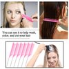 Patelai 12 Pcs Parting Comb for Braids Bulk, Rat Tail Comb for Parting Stainless Steel Pintail Comb Teasing Combs Braiding Comb Pressing Comb for Hair Styling Hairdressing Hair Salon Home(Pink)