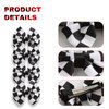 4PC Racing Checkered Flag Hair Bow Clips 3 Inch Girls Women Black and White Racing Fan Pigtail Hair Accessories