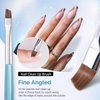 AIRSEE Nail Art Clean Up Brushes, 3 Pcs Painting Brushes for Nails with Flat/Oval/Fine Angled Gel Nail Brushes,Nail Brushes for Cleaning Nail Polish Mistake on the Cuticles